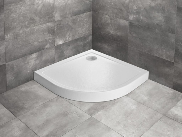 Radaway Doros A Compact Stone brodzik półokrągły 90x90 ze zintegrowaną obudową biały SDRA9090-05-04S