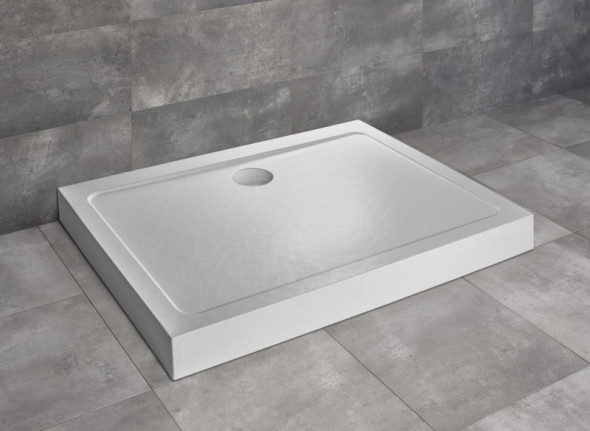Radaway Doros D Compact Stone brodzik prostokątny płaski 100x90 biały SDRD1090-05-04S