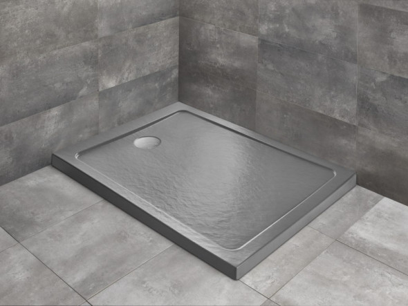 Radaway Doros F Stone brodzik prostokątny płaski akrylowy 100x80 antracyt SDRF1080-01-64S