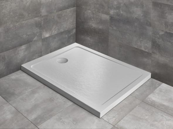 Radaway Doros F Stone brodzik prostokątny płaski akrylowy 120x80 biały SDRF1280-01-04S