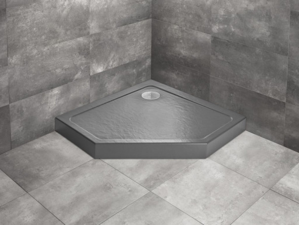 Radaway Doros PT Compact Stone brodzik pentagonalny akrylowy 90x90 antracyt SDRPTP9090-05-64S