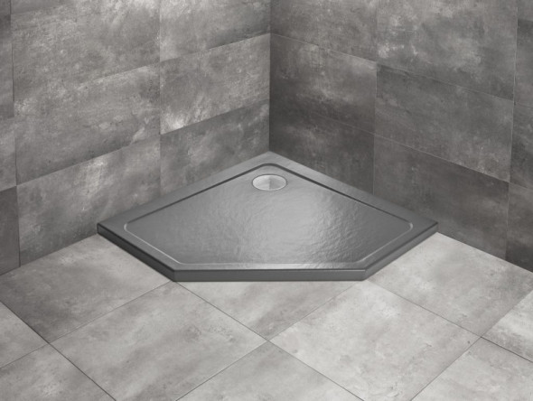 Radaway Doros PT Stone brodzik pentagonalny akrylowy 90x90 antracyt SDRPT9090-01-64S