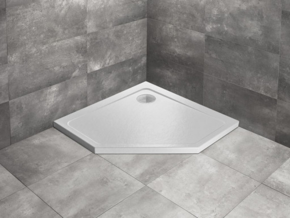 Radaway Doros PT Stone brodzik pentagonalny akrylowy 90x90 biały SDRPT9090-01-04S