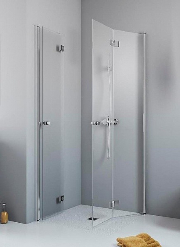 Radaway Essenza New KDD-B kabina kwadratowa 90x90 drzwi składane chrom przeźroczyste Easy Clean 385071-01-01L + 385071-01-01R