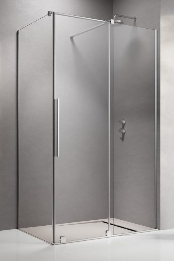 Radaway Furo KDJ kabina kwadratowa 120x120 drzwi przesuwne 120 prawe + ścianka 120 chrom przeźroczyste Easy Clean