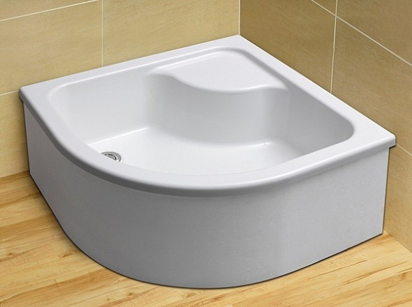 Radaway Naxos A brodzik półokrągły głęboki z siedziskiem na podstawie styropianowej 90x90 SBA9941-1 - OUTLET !!!