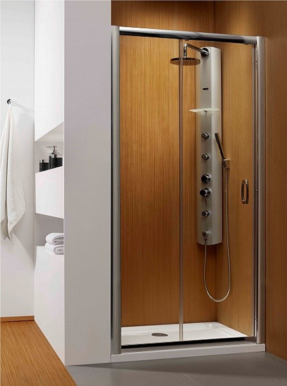 Radaway Premium Plus DWJ drzwi wnękowe przesuwne 100cm chrom przeźroczyste Easy Clean 33303-01-01N