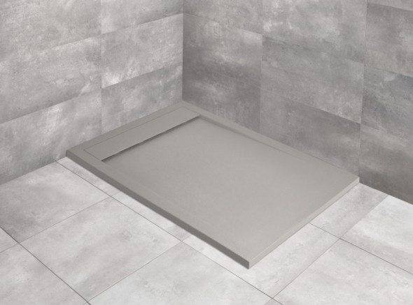 Radaway Teos F Stone brodzik prostokątny płaski 140x100 cm konglomerat efekt kamienia cemento HTF140100-74