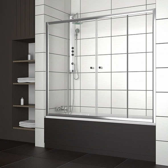 Radaway Vesta DW zabudowa nawannowa 180cm chrom przeźroczyste 203180-01