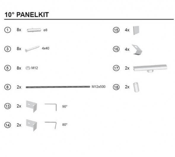 Ravak 10 uniwersalny zestaw montażowy obudowy wanny PANELKIT B28100000N