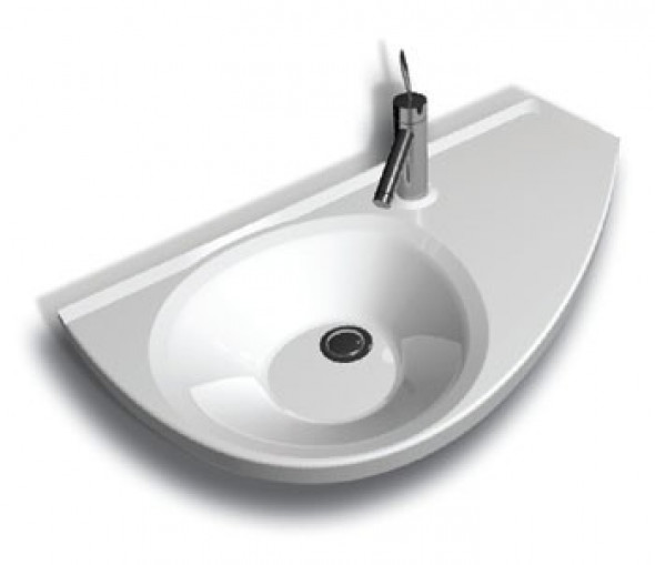 Ravak Avocado umywalka wisząca asymetryczna 85x45 prawa z otworem