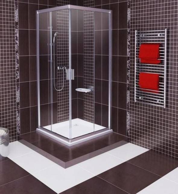 Ravak Blix kabina kwadratowa 80x80 drzwi przesuwne satyna przeźroczyste ANTICALC BLRV2