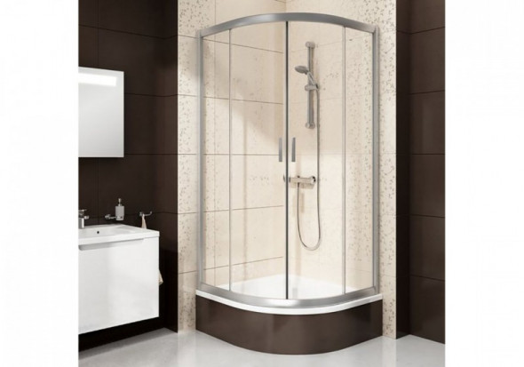 Ravak Sabina kabina półokrągła 80X80 wys. 175 cm drzwi przesuwne srebrny matowy przeźroczyste ANTICALC BLCP4 3B240U40Z1