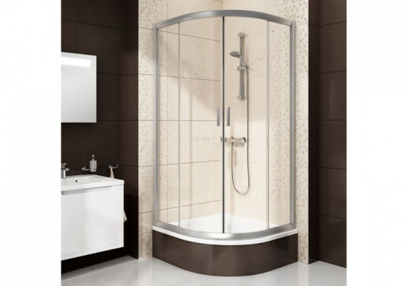 Ravak Sabina kabina półokrągła 90X90 wys. 175 cm drzwi przesuwne srebrny matowy przeźroczyste ANTICALC BLCP4 1LV70U00Z1