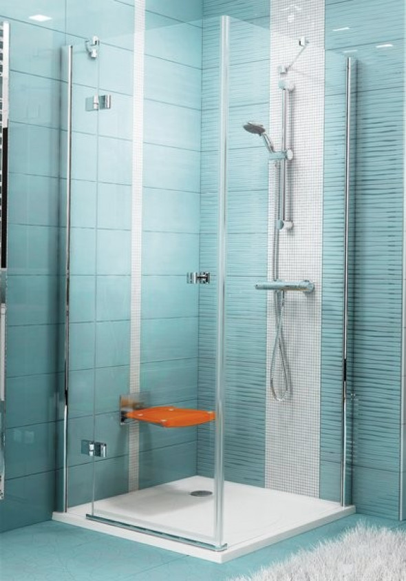 Ravak SmartLine SMPS-80 L ścianka stała lewa do drzwi chrom przeźroczyste ANTICALC 9SL40A00Z1