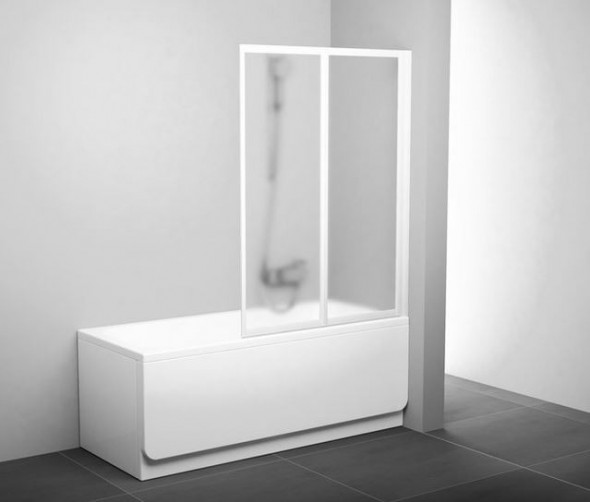 Ravak Supernova parawan nawannowy uniwersalny 105 cm biały rain 796M010041