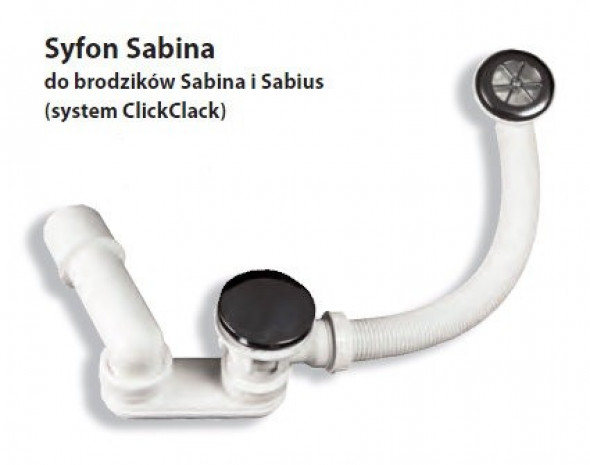 Ravak syfon klik-klak do brodzika Sabina, Sabius chrom X01315