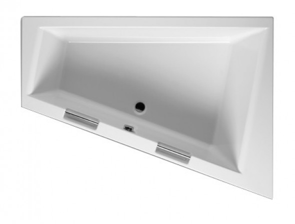 Riho Doppio wanna asymetryczna 180x130 lewa z uchwytami chrom BA91