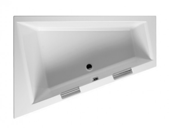 Riho Doppio wanna asymetryczna 180x130 prawa z uchwytami chrom BA90