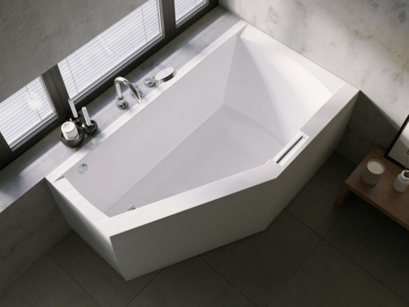 Riho Geta Plug&amp;amp;Play wanna asymetryczna lewa 170x90 ze zintegrowaną obudową biały BD49005