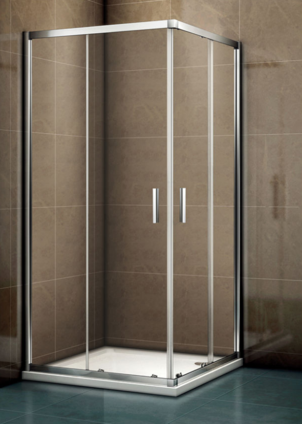 Riho HAMAR 2.0 R207 kabina kwadratowa 80x80 cm drzwi przesuwne chrom przeźroczyste GR92200