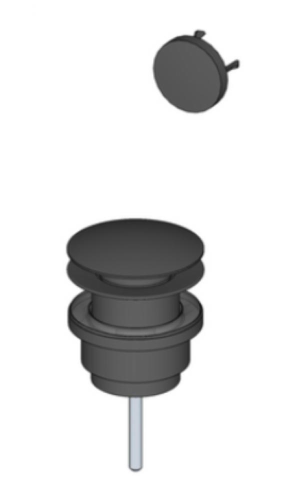 Riho Livit Glaze Top korek umywalkowy click-clack czarny mat F93023