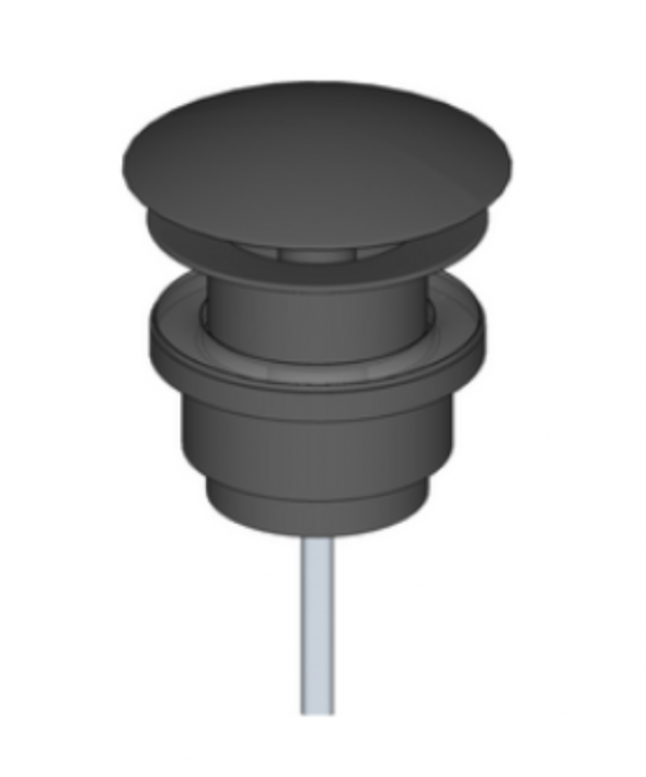 Riho Livit korek umywalkowy typu free-flow czarny matowy Stone F93027