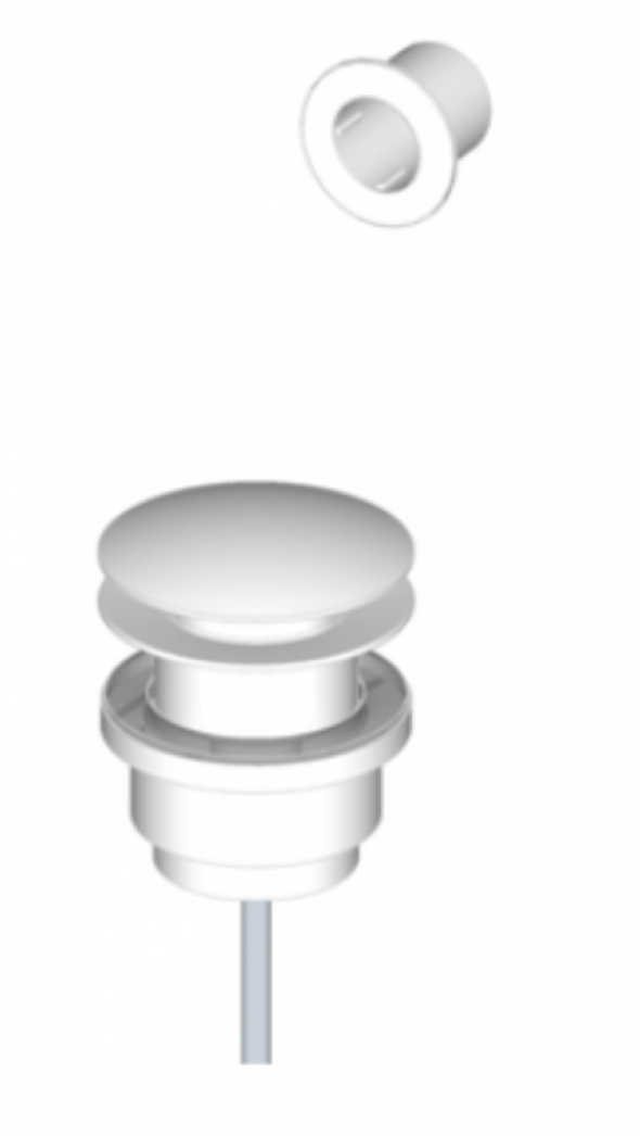 Riho Livit Velvet korek umywalkowy click-clack biały matowy F93021