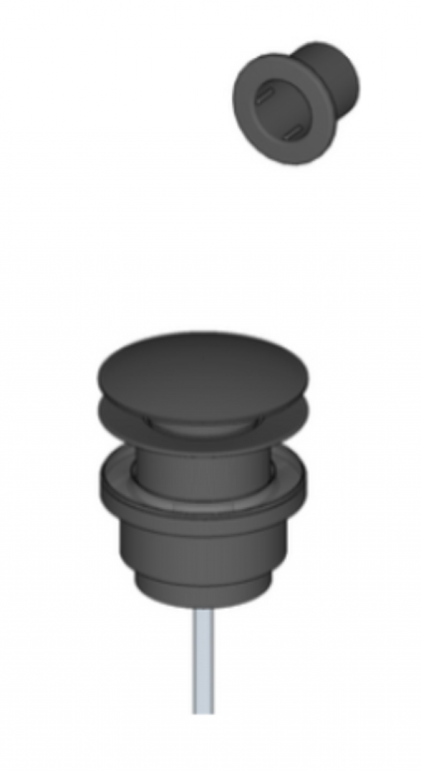 Riho Livit Velvet korek umywalkowy click-clack czarny matowy F93020