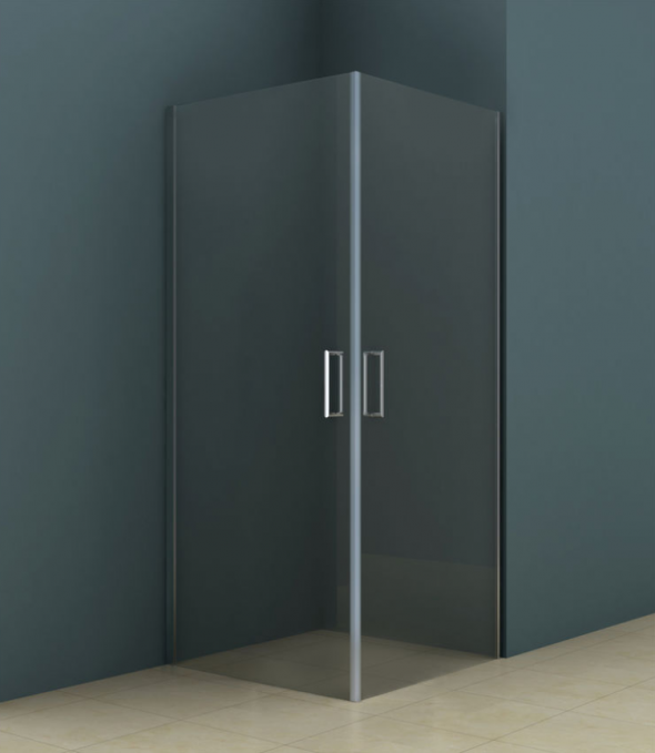 Riho Novik Z209 kabina kwadratowa 80x80 cm drzwi wahadłowe chrom przeźroczyste GZ2080080
