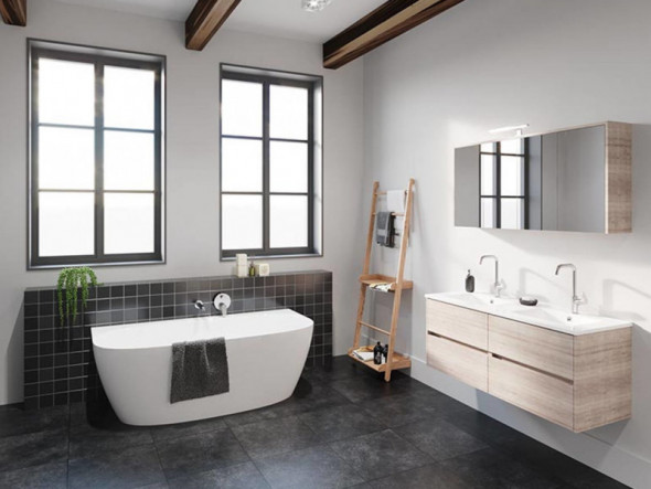 Riho Omega wanna wolnostojąca przyścienna akrylowa 170x80 biały połysk BD25