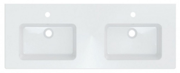 Riho Spring Glow umywalka meblowa podwójna 120x46 cm biały połysk F70088