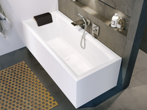 Riho Still Square Plug&amp;amp;Play wanna prostokątna prawa 180x80 ze zintegrowaną obudową biały BD11005