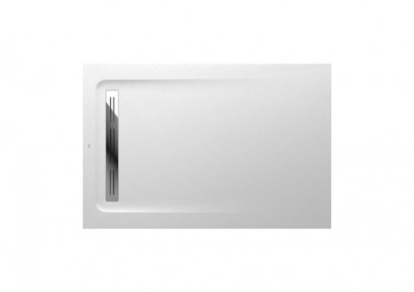 Roca Aquos brodzik prostokątny 120x90 ze zintegrowanym odpływem konglomerat biały AP6014B038401100