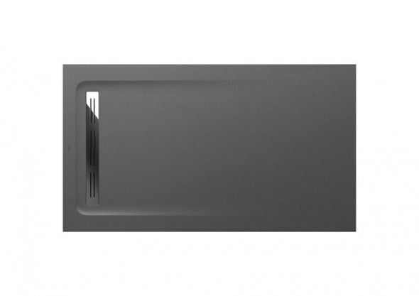 Roca Aquos brodzik prostokątny 140x80 ze zintegrowanym odpływem konglomerat szary łupek AP60157832001200