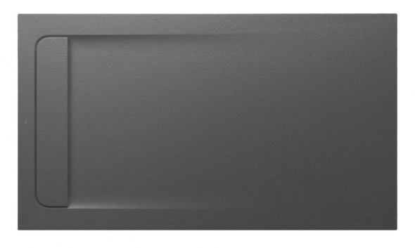 Roca Aquos brodzik prostokątny 140x80 ze zintegrowanym odpływem liniowym Stonex onyks AP60157832001640