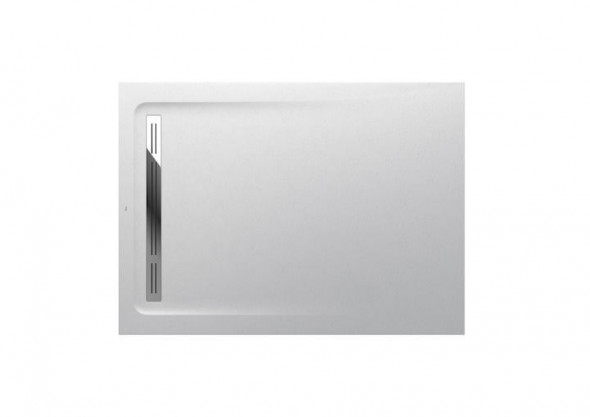Roca Aquos brodzik prostokątny 140x90 ze zintegrowanym odpływem konglomerat biały AP60157838401100