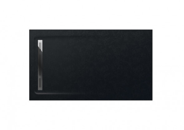 Roca Aquos brodzik prostokątny 160x90 ze zintegrowanym odpływem konglomerat czarny AP60164038401400