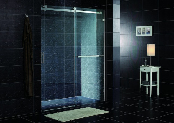 Roca Area drzwi prysznicowe przesuwne prawe 120 cm do wnęki chrom szkło przeźroczyste MaxiClean AMP05R2012M