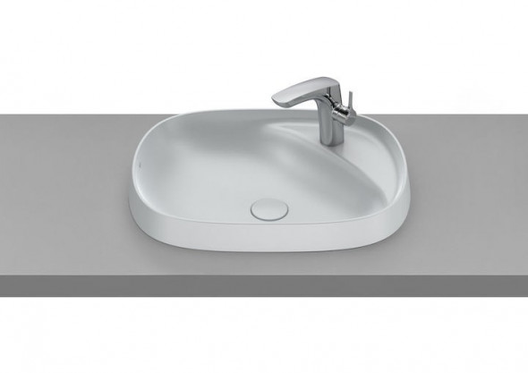 Roca Beyond Colors umywalka wpuszczana w blat 58,5x45 FineCeramic perłowy A3270B6630