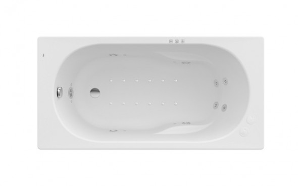 Roca Genova wanna prostokątna 140x70 z hydromasażem SMART WATER AIR PLUS A24T348000