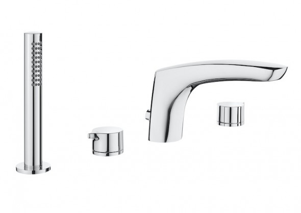 Roca Insignia bateria wannowa czterootworowa wylewka 223 mm chrom A5A093AC00