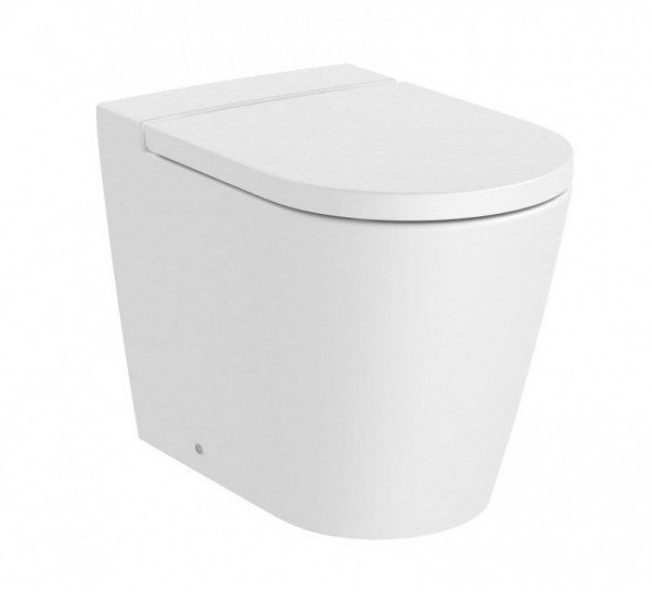 Roca Inspira Round Rimless muszla stojąca odpływ uniwersalny 56x37 cm biały matowy A347526620