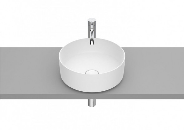 Roca Inspira Round umywalka nablatowa 37x37 biały matowy A327523620