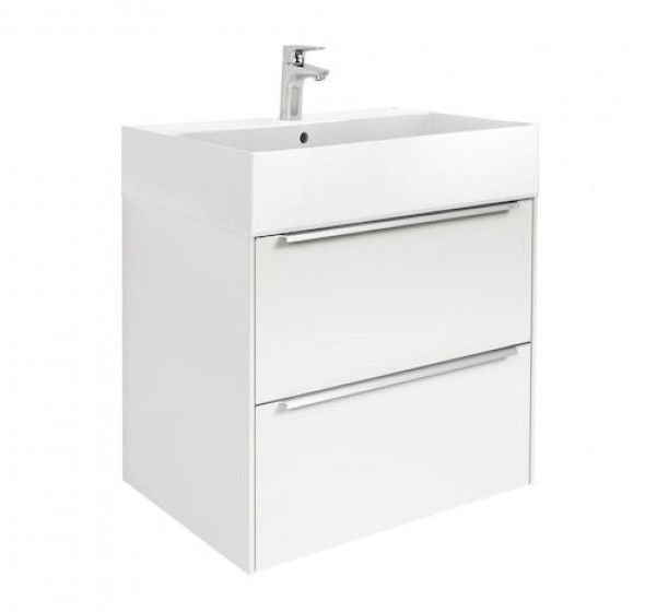Roca Inspira Unik 60 cm zestaw łazienkowy z 2 szufladami + umywalka biały połysk A851075806