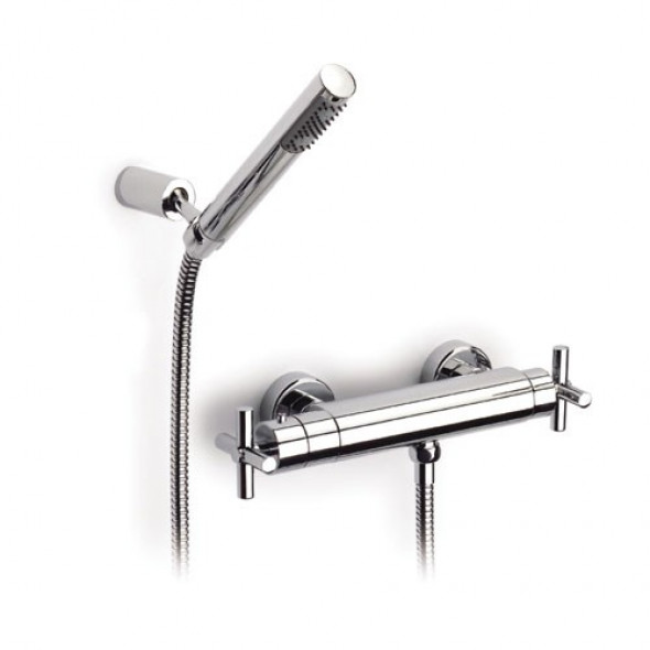 Roca Loft-T bateria prysznicowa termostatyczna z zestawem prysznicowym chrom A5A1343C00