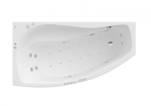 Roca Nicole wanna asymetryczna lewa 140x75 z hydromasażem EFFECTS GOLD OPCJA A24T111000