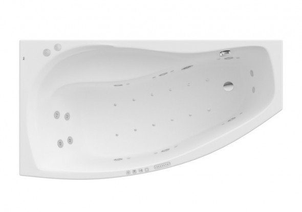 Roca Nicole wanna asymetryczna lewa 150x80 z hydromasażem EFFECTS GOLD A24T126000