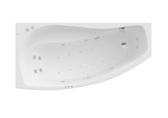 Roca Nicole wanna asymetryczna lewa 160x80 z hydromasażem SMART WATER AIR PLUS A24T157000