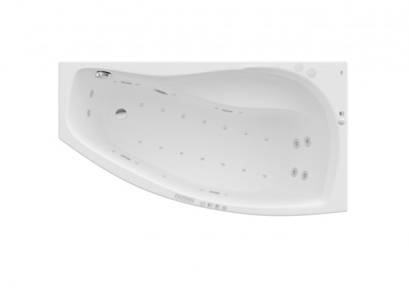 Roca Nicole wanna asymetryczna prawa 140x75 z hydromasażem EFFECTS GOLD OPCJA A24T119000